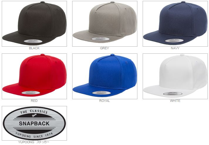 Von Dutch 5パネル スナップバックキャップ CORNER PRINTING | Yupoong ユーポン アンストラクチャー 5